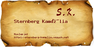 Sternberg Kamélia névjegykártya